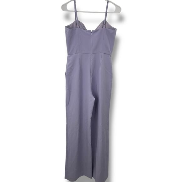 NEW BCBG Lilac Purple Jumpsuit Size 2 Wide Leg Sweetheart Formal Cocktail Outfit - Picture 10 of 14